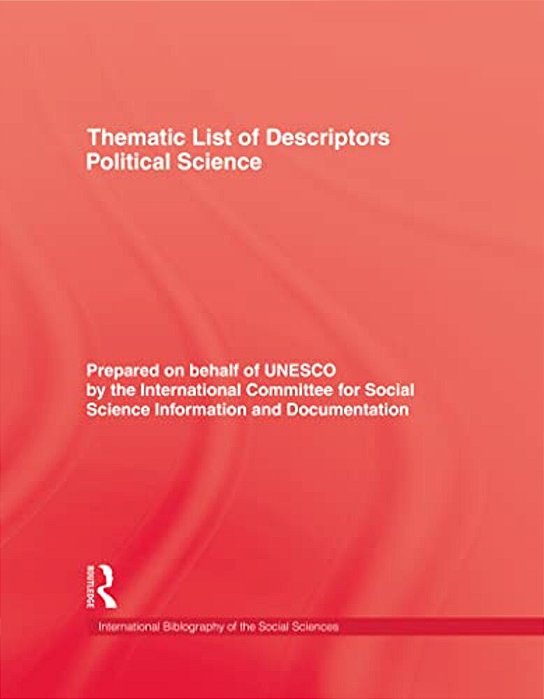 Thematic List Of Descriptors - Political Science-..