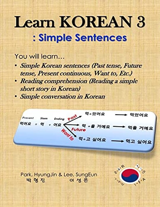 Learn Korean 3: Simple Sentences: (Past Tense, Future Tense, Present Continuous, Want To, Etc.; Reading Comprehension; Simple Conversation)-..