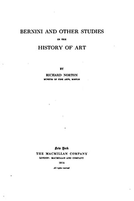 Bernini And Other Studies In The History Of Art-..