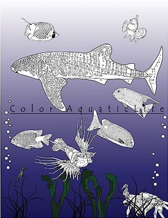 Color Aquatic Life: Activity Book-..