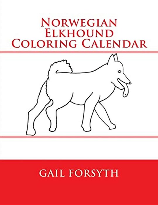 Norwegian Elkhound Coloring Calendar-..