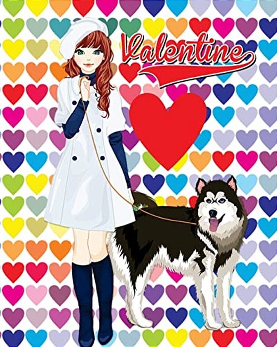 Valentine: Valentine Coloring Book For Kids, Coloring & Fun Activity: Learn Basic Math For Kids (Kids Ages 4 - 8) (Volume 2)-..