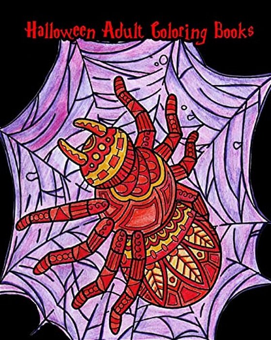 Halloween Adult Coloring Books: Happy Halloween, Stress Relief Coloring Book, Halloween Drawings!-..