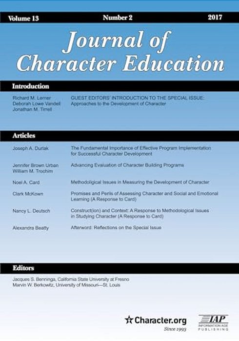 Journal Of Character Education Vol 13 Issue 2-..