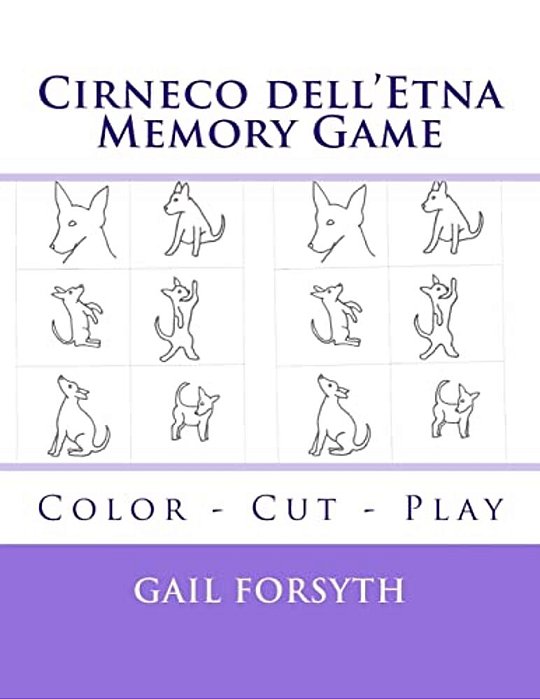 Cirneco Dell'Etna Memory Game: Color - Cut - Play-..