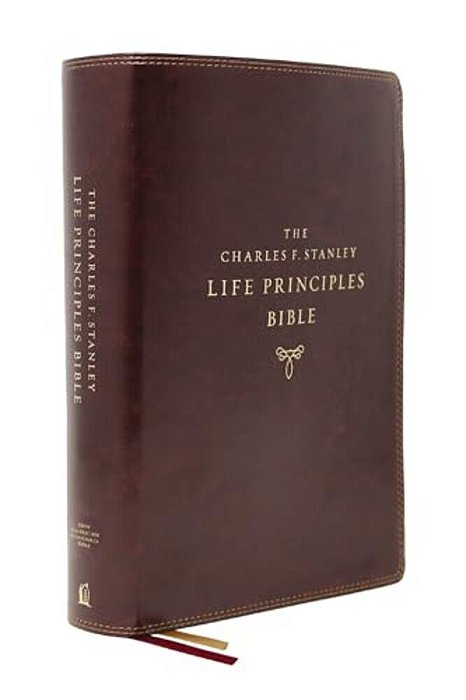 Nasb, Charles F. Stanley Life Principles Bible, 2ND Edition, Leathersoft, Burgundy, Comfort Print: Holy Bible, New American Standard Bible-..