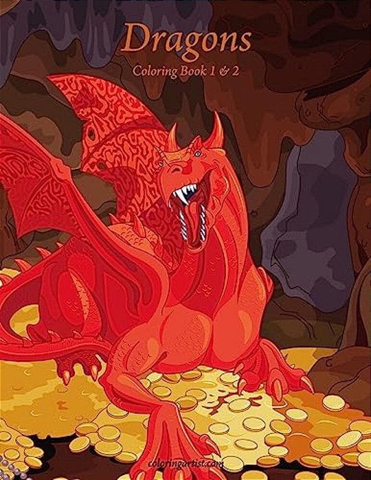 Dragons Coloring Book 1 & 2-..