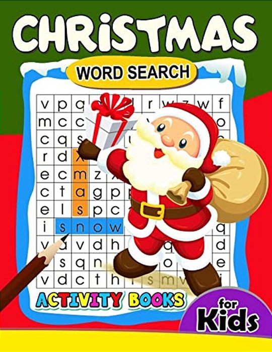 Christmas Word Search Activity Book For Kids: Activity Book For Boy, Girls, Kids Ages 2-4,3-5,4-8-..