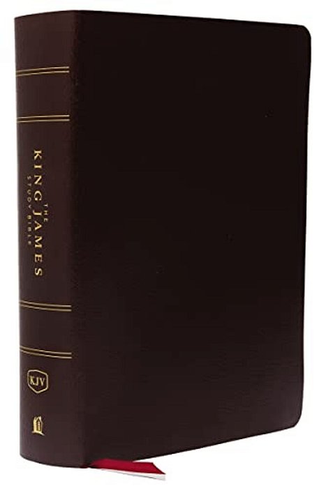 The King James Study Bible, Bonded Leather, Burgundy, Indexed, Full-Color Edition-..