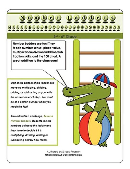 Number Ladders (Add/Subtract/multiply/divide)-..