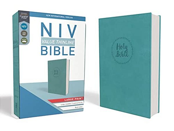 Niv, Value Thinline Bible, Large Print, Imitation Leather, Blue-..
