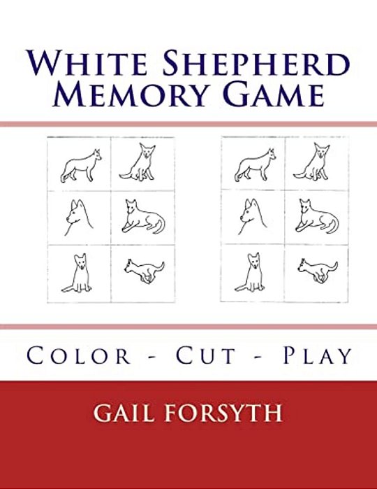 White Shepherd Memory Game: Color - Cut - Play-..