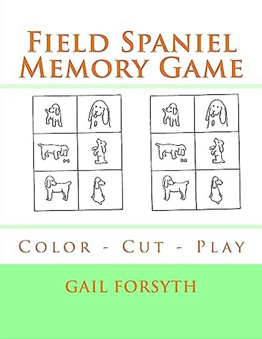Field Spaniel Memory Game: Color - Cut - Play-..