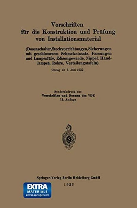 Vorschriften Für Die Konstruktion Und Prüfung Von Installationsmaterial: Dosenschalter, Steckvorrichtungen, Sicherungen Mit Geschlossenem Schmelzeinsa-..