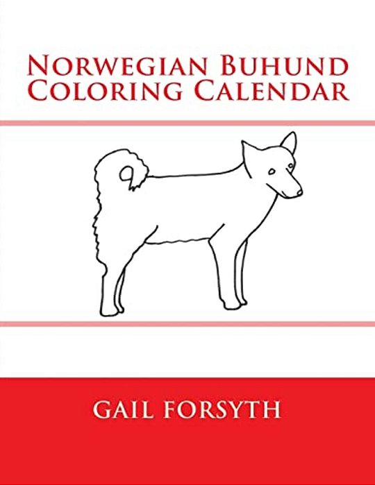 Norwegian Buhund Coloring Calendar-..