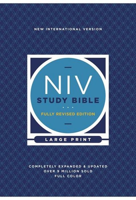 Niv Study Bible, Fully Revised Edition, Large Print, Hardcover, Red Letter, Comfort Print-..