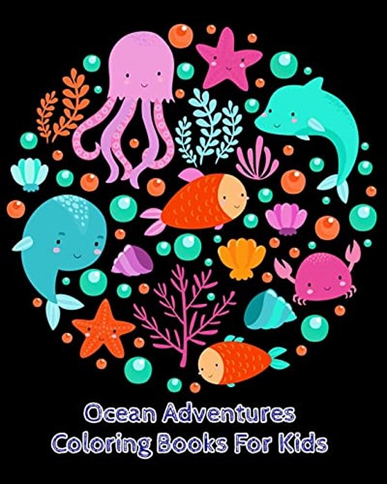 Ocean Adventures Coloring Books For Kids-..