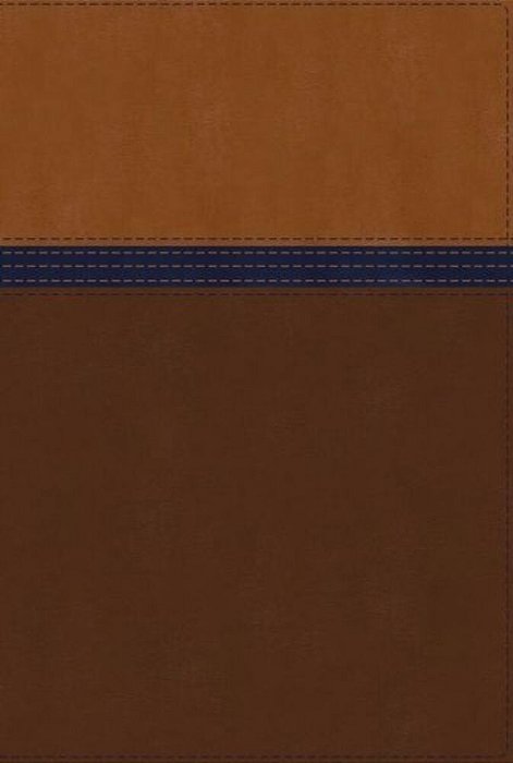 Niv Study Bible, Fully Revised Edition, Personal Size, Leathersoft, Brown/Blue, Red Letter, Thumb Indexed, Comfort Print-..