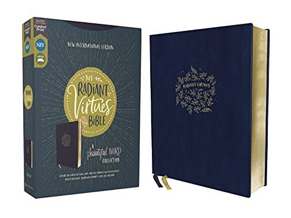Niv, Radiant Virtues Bible: A Beautiful Word Collection, Leathersoft, Navy, Red Letter, Comfort Print: Explore The Virtues Of Faith, Hope, And Love-..