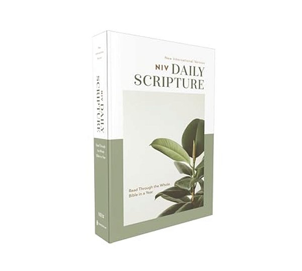 Niv, Daily Scripture, Paperback, White/Sage, Comfort Print: 365 Days To Read Through The Whole Bible In A Year-..