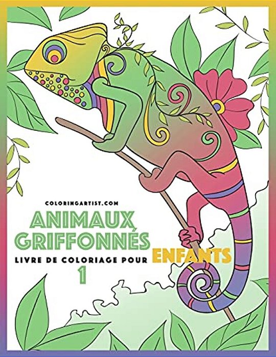 Livre De Coloriage Pour Enfants Animaux Griffonnés 1-..