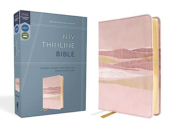 Niv, Thinline Bible, Leathersoft, Pink, Red Letter, Comfort Print-..