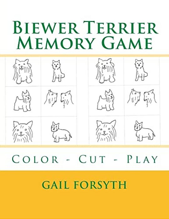 Biewer Terrier Memory Game: Color - Cut - Play-..