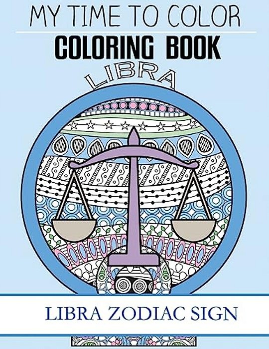 Libra Zodiac Sign - Adult Coloring Book-..