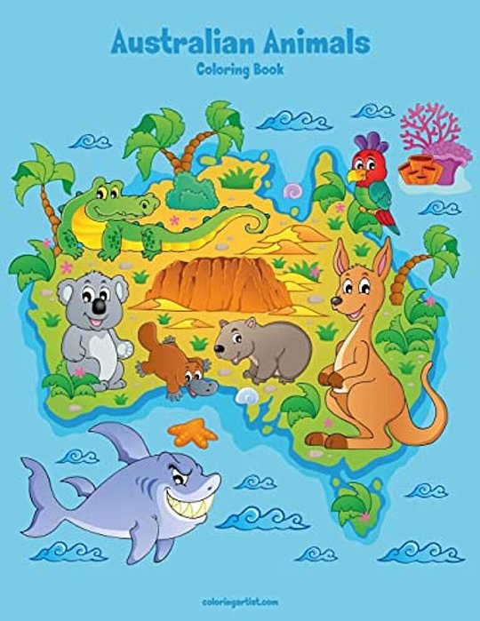 Australian Animals Coloring Book 1-..