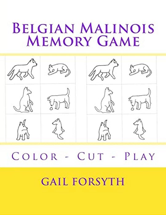 Belgian Malinois Memory Game: Color - Cut - Play-..
