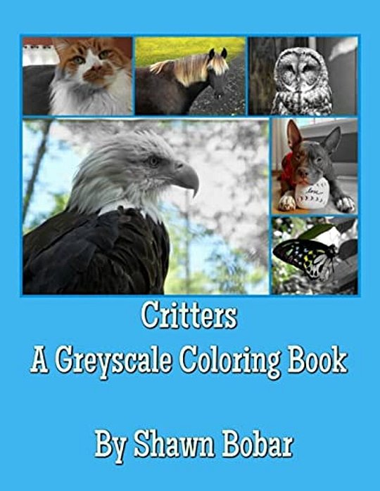 Critters: Greyscale Coloring Book-..