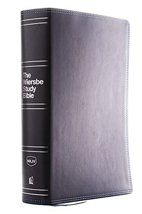 Nkjv, Wiersbe Study Bible, Leathersoft, Black, Comfort Print: Be Transformed By The Power Of God's Word-..
