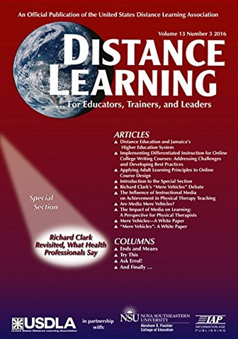 Distance Learning Vol 13 Issue 3-..