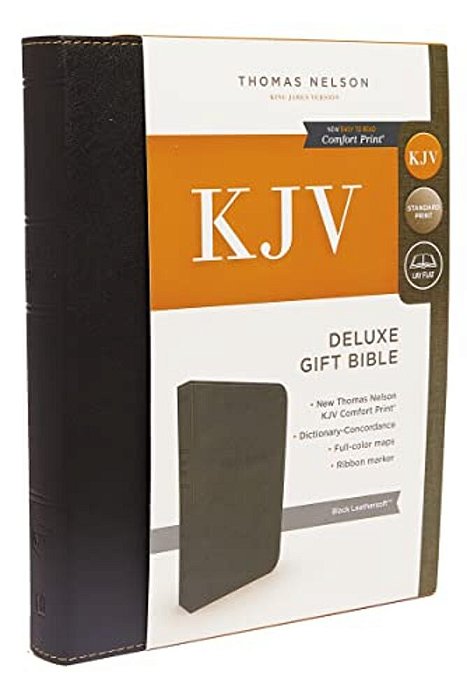 Kjv, Deluxe Gift Bible, Imitation Leather, Black, Red Letter Edition-..
