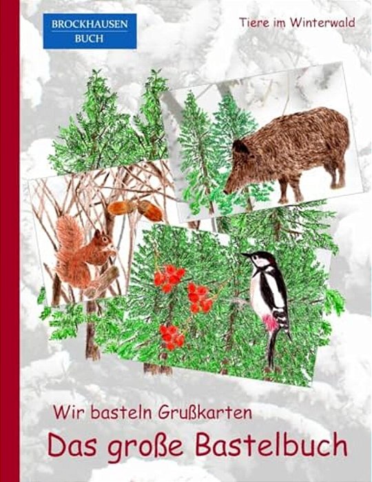 Brockhausen: Wir Basteln Grusskarten - Das Grosse Bastelbuch: Tiere Im Winterwald-..