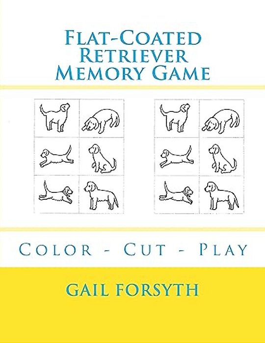 Flat-Coated Retriever Memory Game: Color - Cut - Play-..