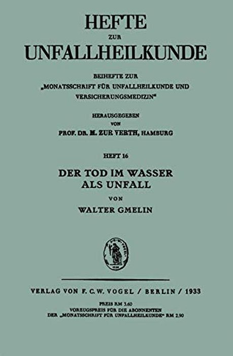 Der Tod Im Wasser Als Unfall-..