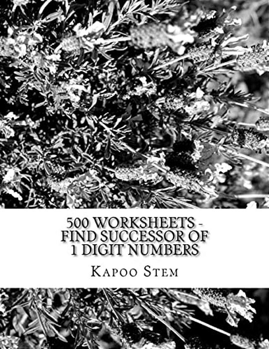 500 Worksheets - Find Successor Of 1 Digit Numbers: Math Practice Workbook-..