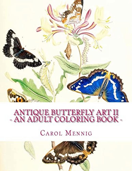 Antique Butterfly Art II - An Adult Coloring Book-..
