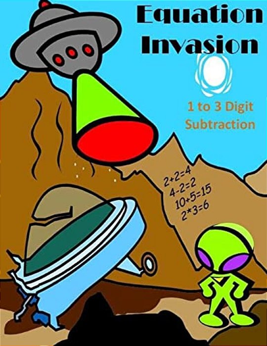 Equation Invasion: 1 To 3 Digit Subtraction-..