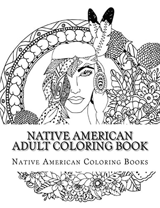 Native American Adult Coloring Book-..