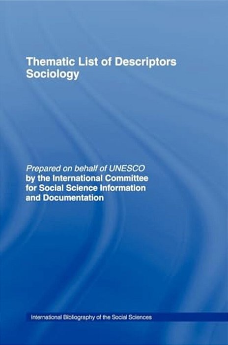 Thematic List Of Descriptors - Sociology-..