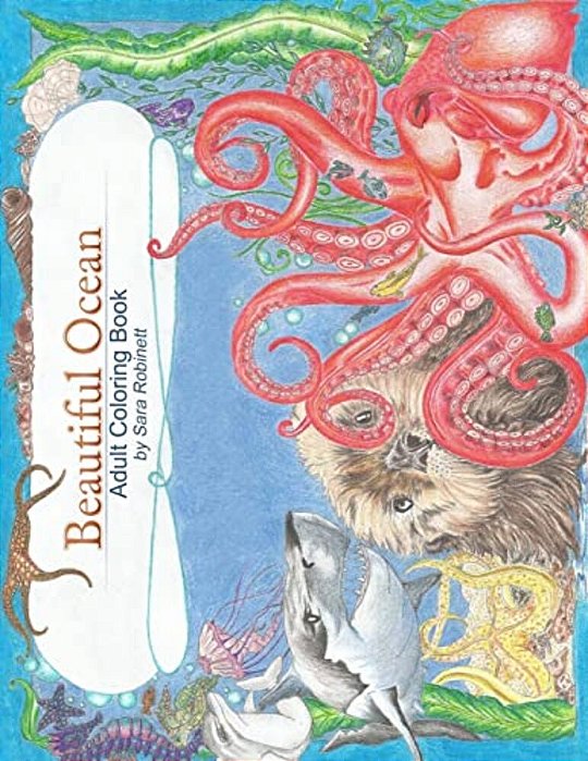 Adult Coloring Book: Beautiful Ocean-..