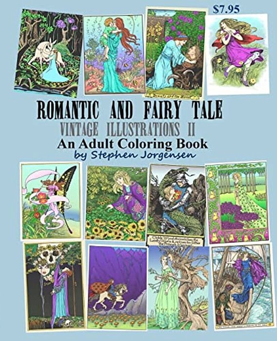 Romantic And Fairy Tale Vintage Illustrations II An Adult Coloring Book-..