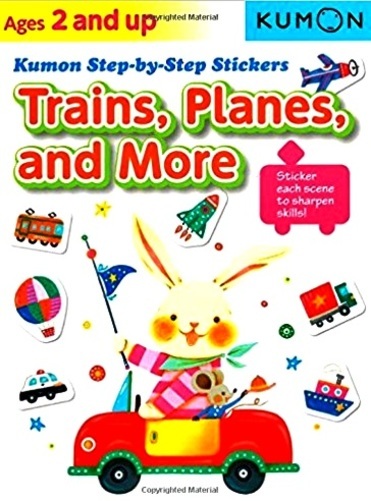 Trains, Planes, And More - Kumon Step-By-step Stickers - Ages 2 And Up-..