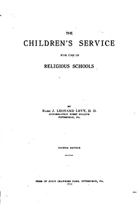 The Children's Service For Use In Religious Schools-..