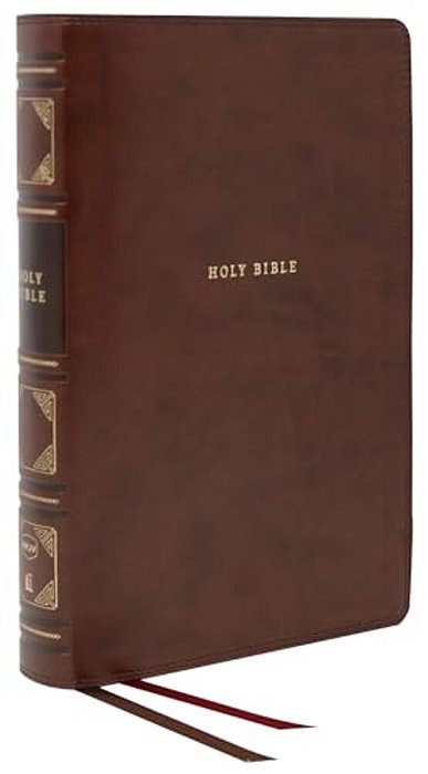 Nkjv, Reference Bible, Classic Verse-By-verse, Center-Column, Leathersoft, Brown, Red Letter Edition, Comfort Print-..