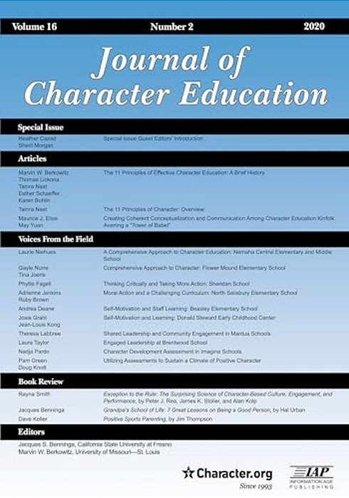 Journal Of Character Education Vol 16 Issue 2-..