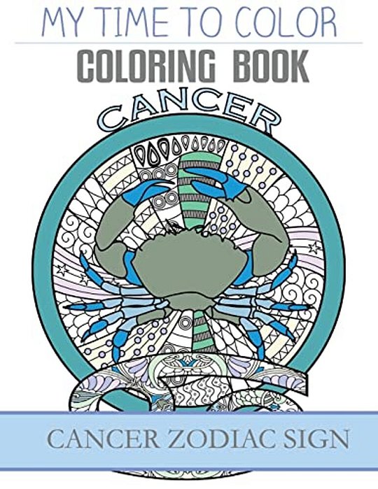 Cancer Zodiac Sign - Adult Coloring Book-..