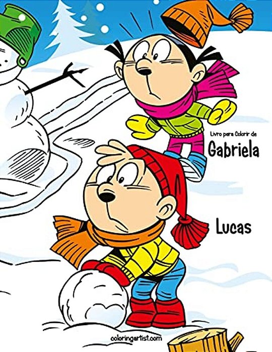 Livro Para Colorir De Gabriela E Lucas 1 & 2-..